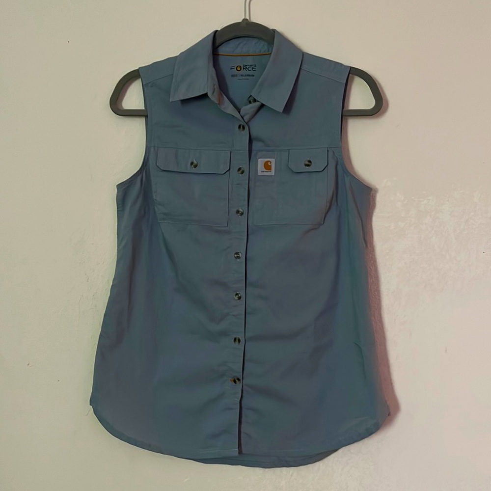 Carhart button up sleeveless top